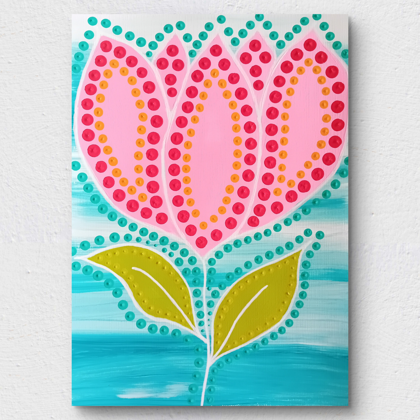 "Ocean flower A" A4. Utan ram.