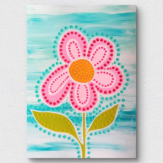 "Ocean flower D"     A4.     Utan ram.