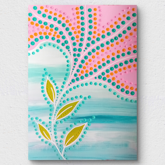 "Ocean flower B"     A4.    Utan ram.