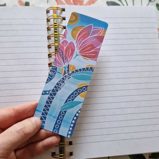 Bokmärke.  Laminerat konsttryck.