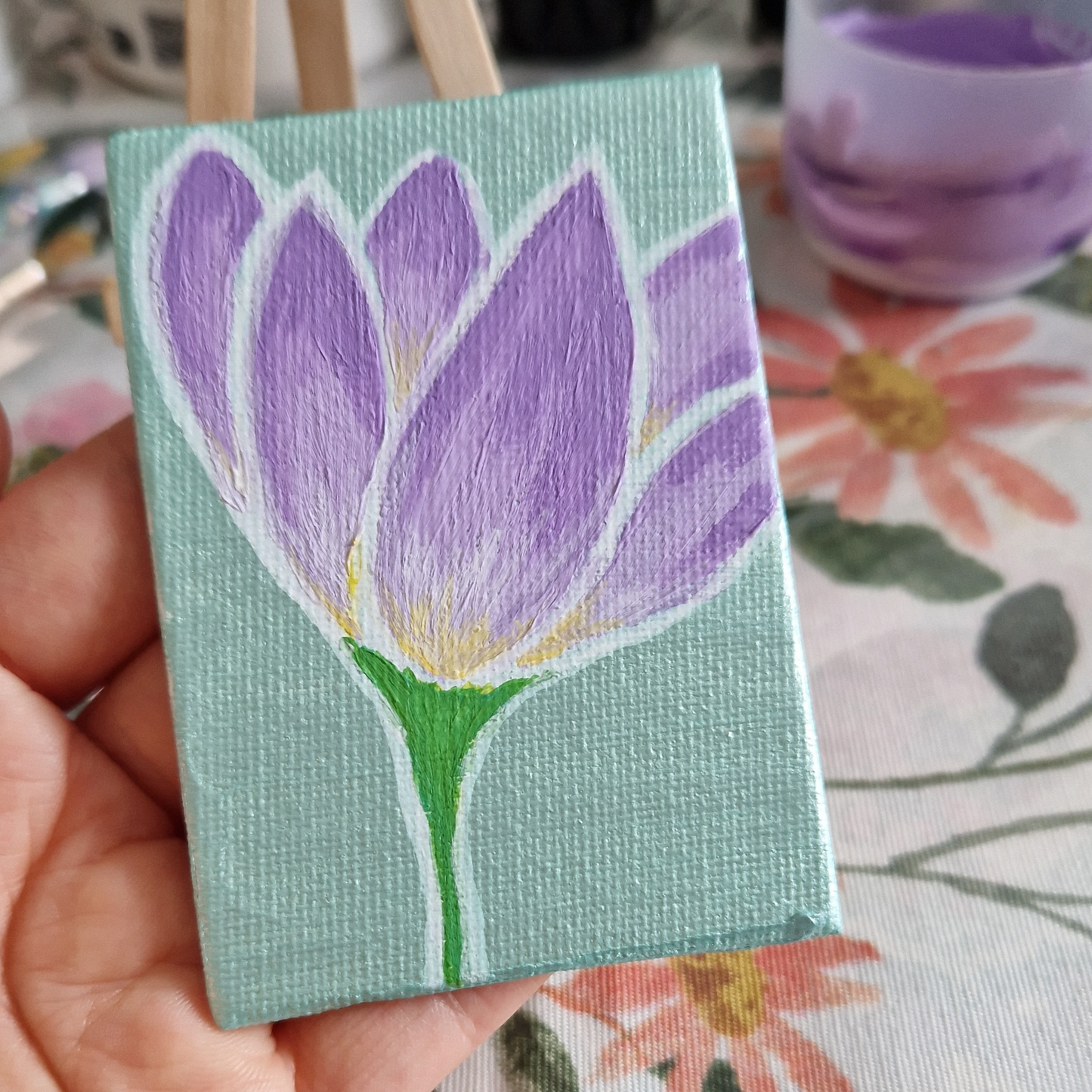 Mini Originalmålning. Inkl mini staffli.