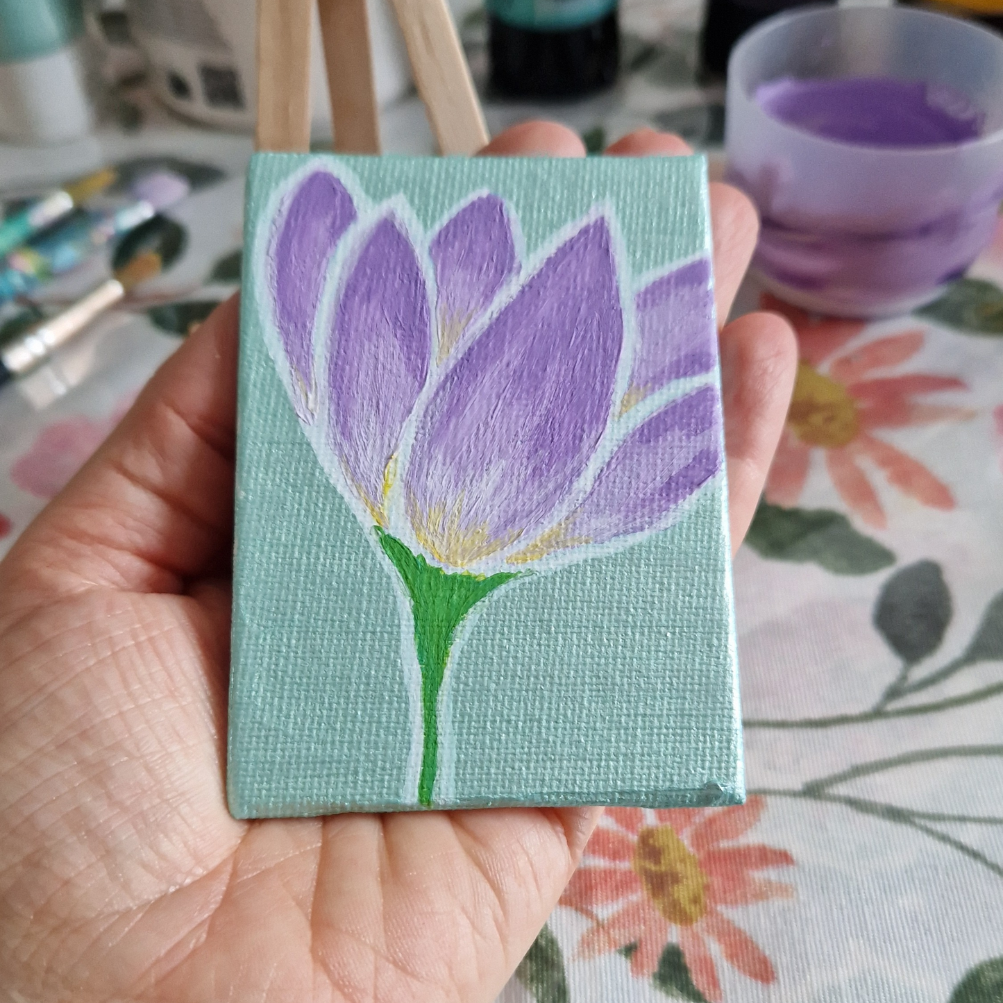 Mini Originalmålning. Inkl mini staffli.