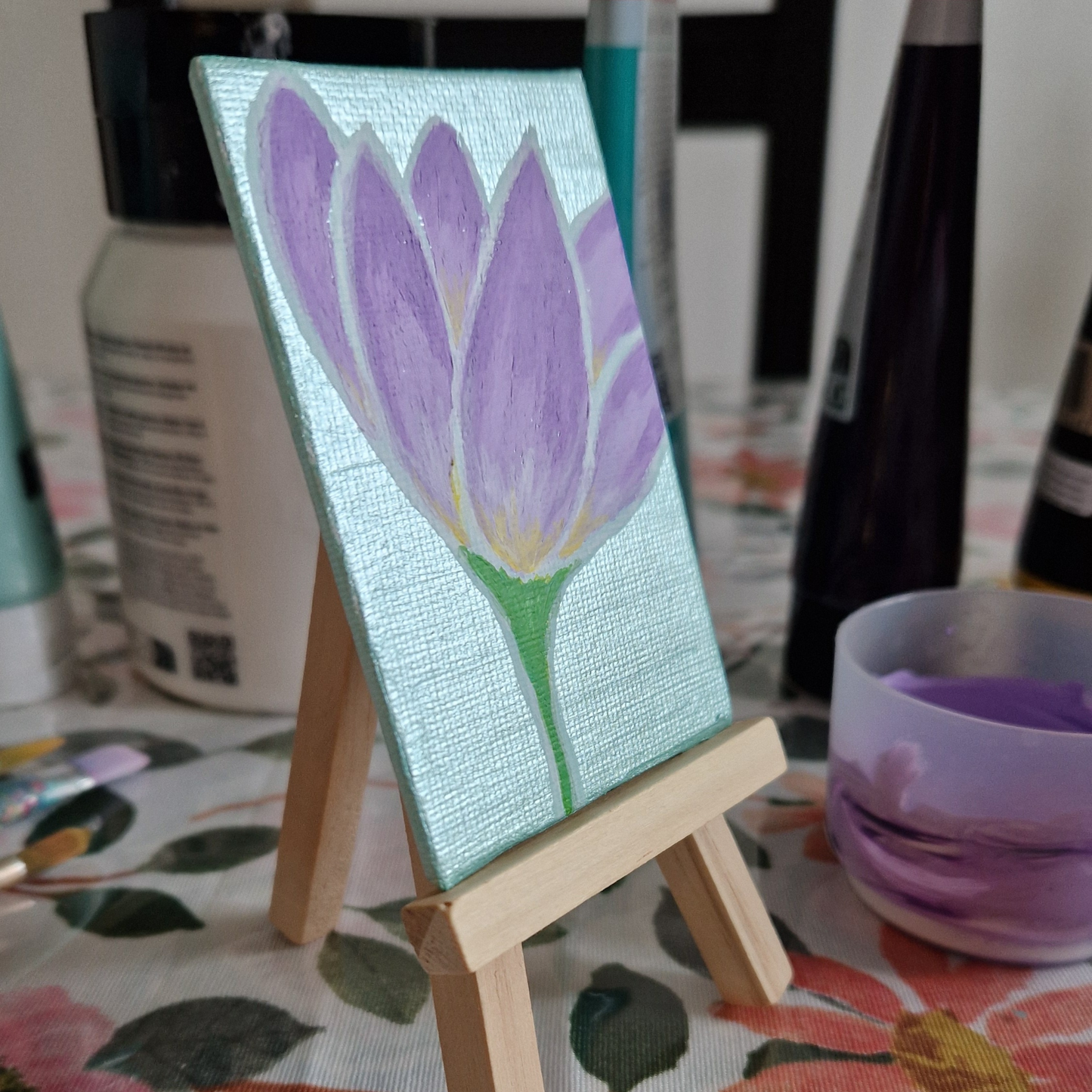 Mini Originalmålning. Inkl mini staffli.